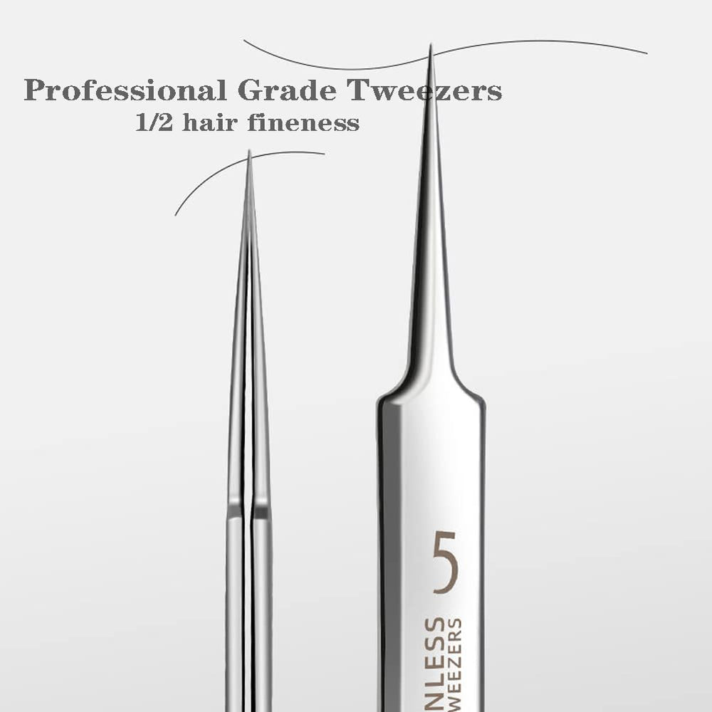 BLAAROOM hardened stainless steel tweezers with a durable finish.