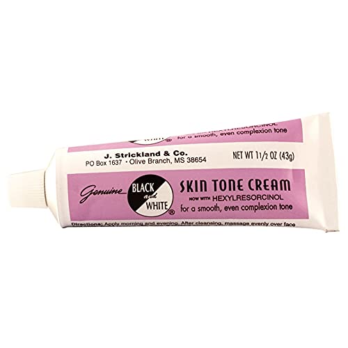 Genuine Black and White cream texture swatch showing natural finish and easy application.