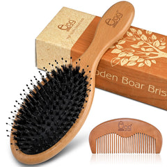 BLACK EGG boar bristle brush for wet or dry hair smooths and detangles