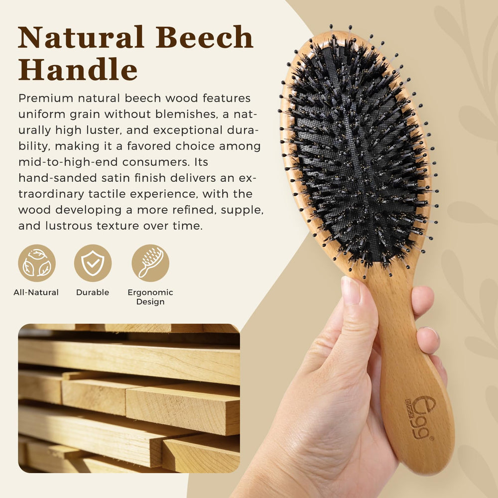 BLACK EGG brush enhances natural shine and smoothness