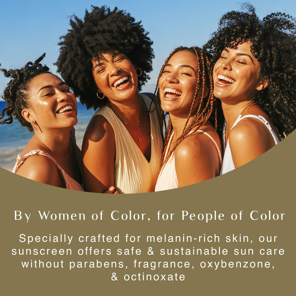 BLACK GIRL SUNSCREEN aceites de jojoba y cacao para hidratación suave