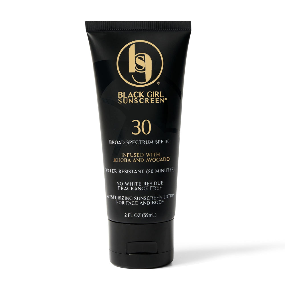 BLACK GIRL SUNSCREEN botella ligera para uso diario sin residuos blancos
