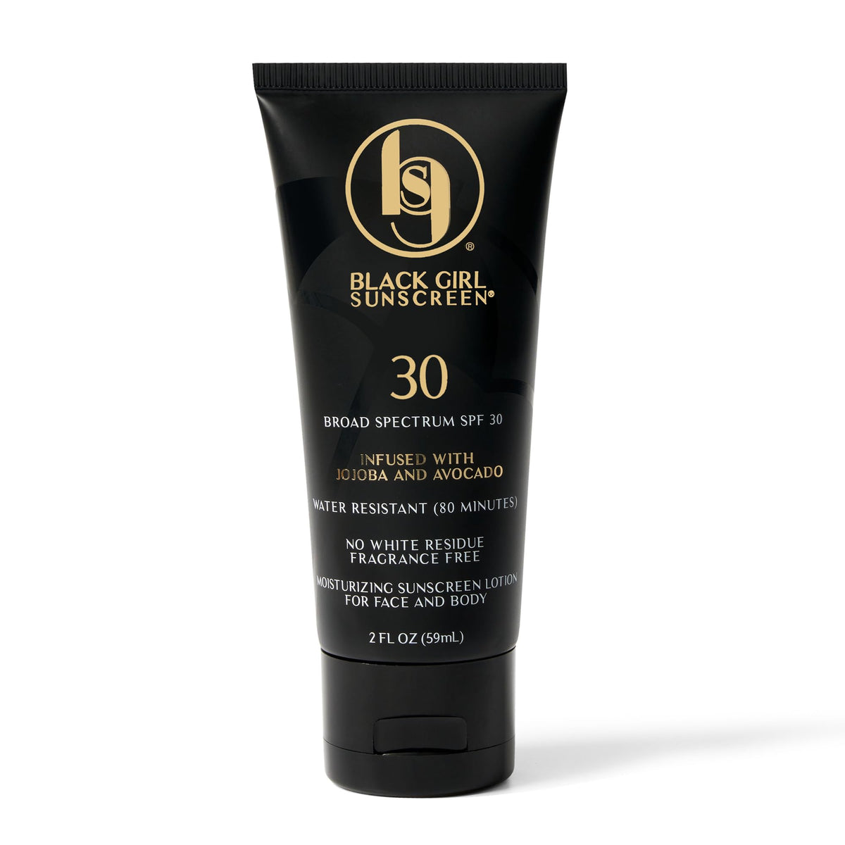 BLACK GIRL SUNSCREEN botella ligera para uso diario sin residuos blancos