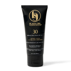 BLACK GIRL SUNSCREEN botella ligera para uso diario sin residuos blancos