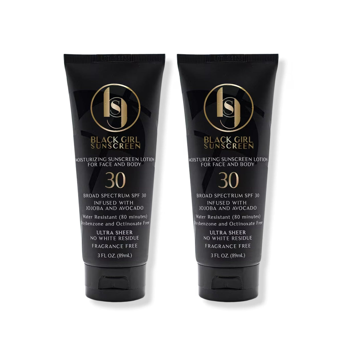 Black Girl Sunscreen face and body bottle provides lightweight SPF 30 protection.