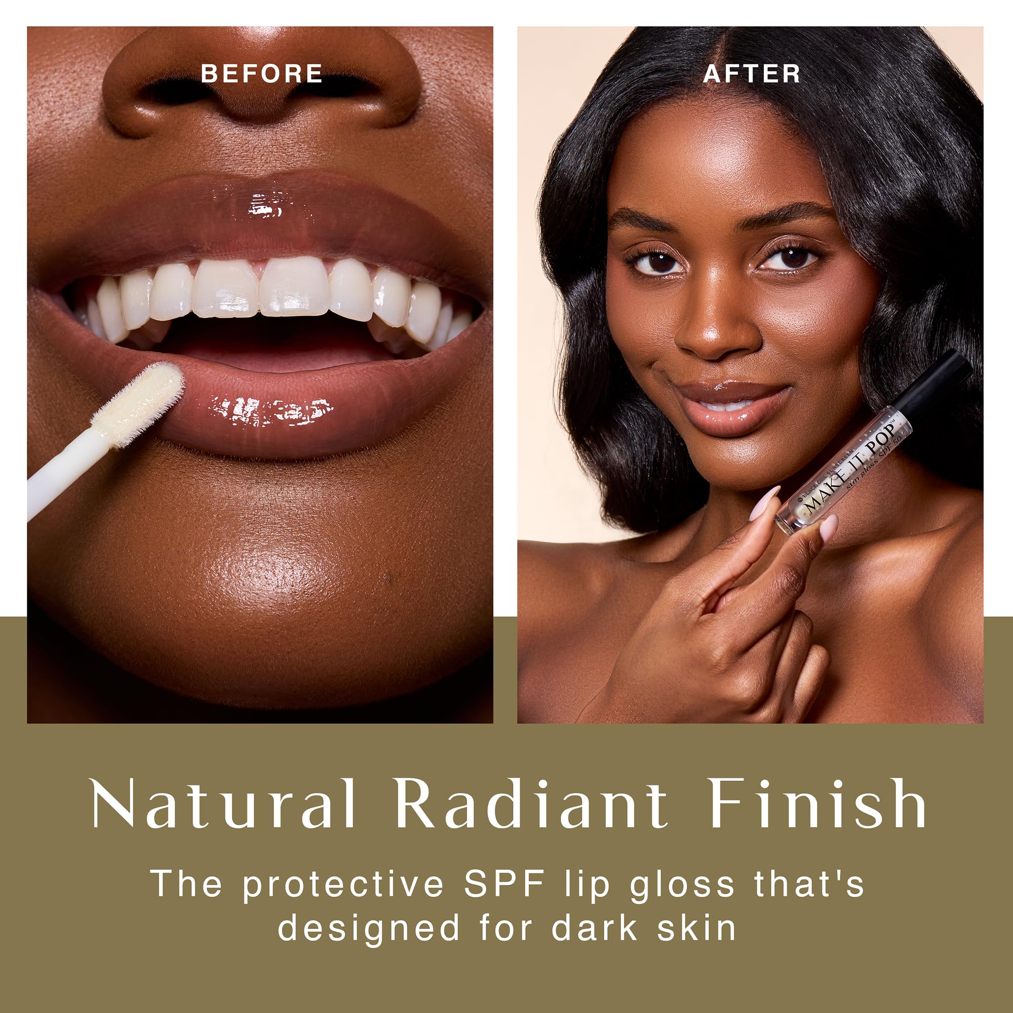 BLACK GIRL SUNSCREEN Make It Pop Sungloss Hidratante con jojoba para labios suaves
