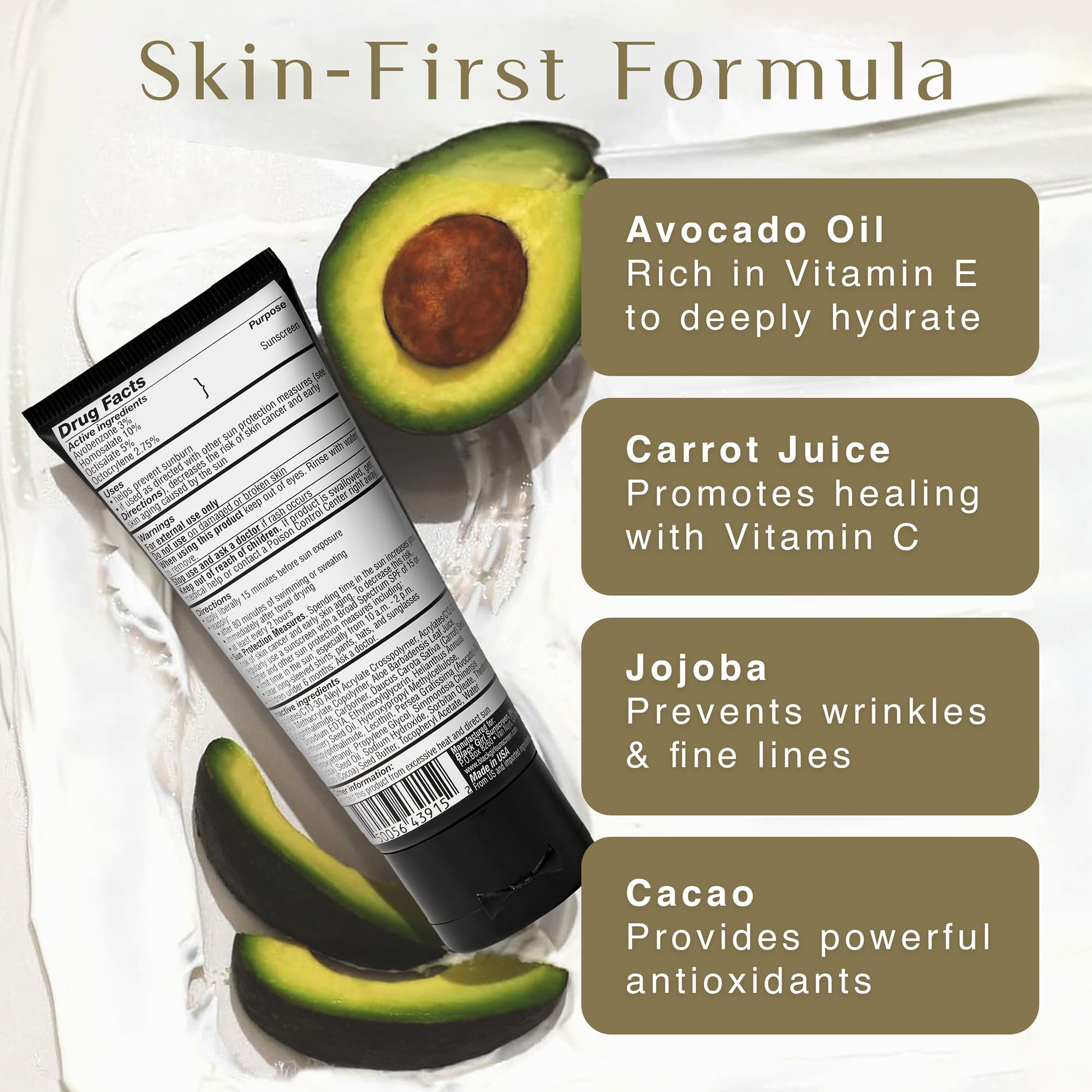 BLACK GIRL SUNSCREEN ingredientes hidratantes y protección SPF 30