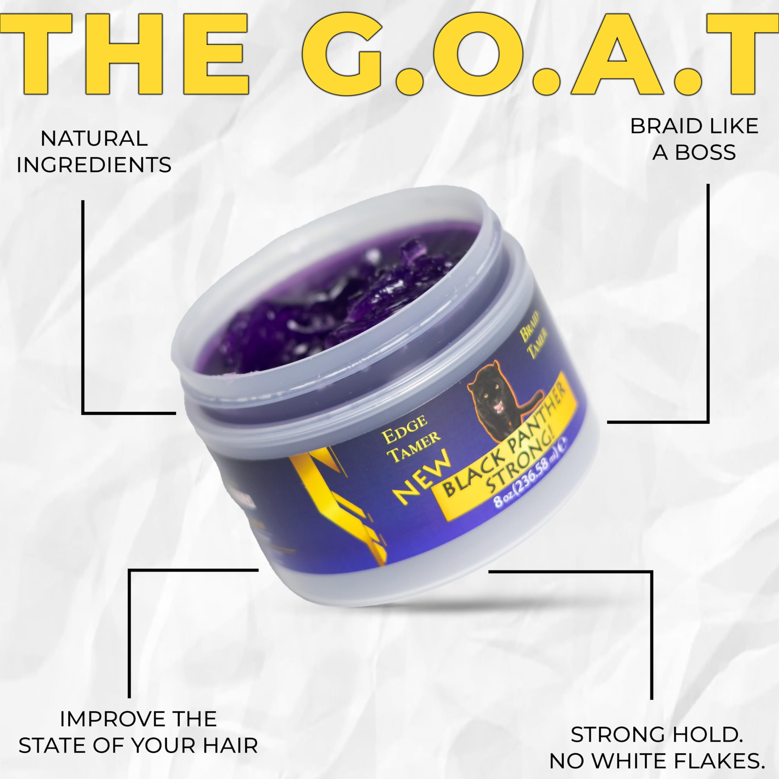 Black Panther Strong Diamond Edges, hecho en California con ingredientes de calidad.