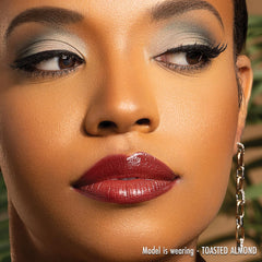 Dry application of Black Radiance Toasted Almond for sheer color