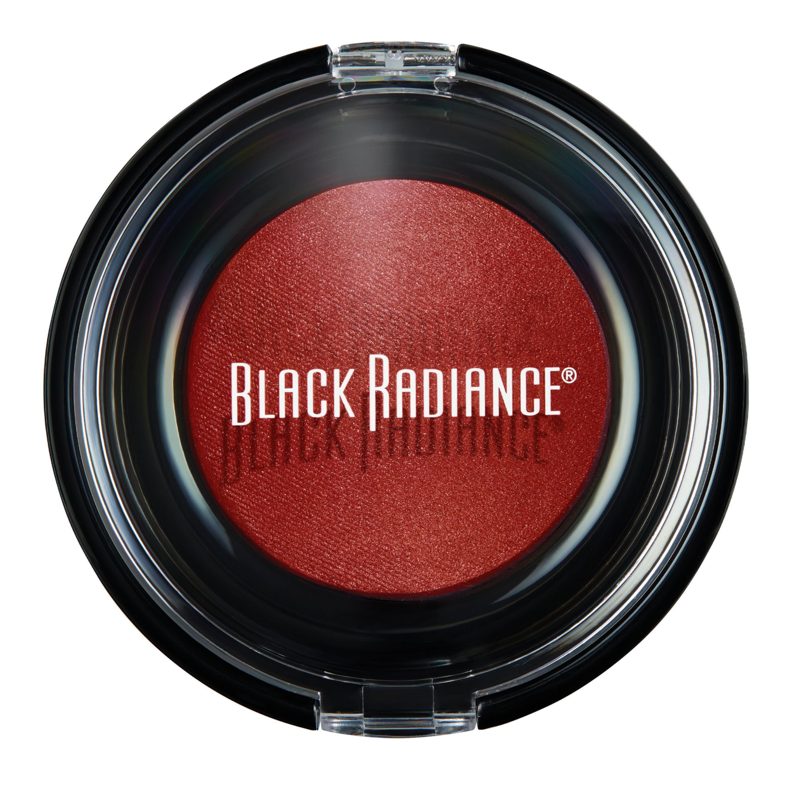 Black Radiance Artisan Color Baked Blush Warm Berry pan showing silky texture for natural glow.