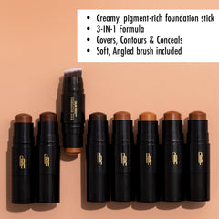 Contorno y dimensión con la barra base pigmentada de Black Radiance.