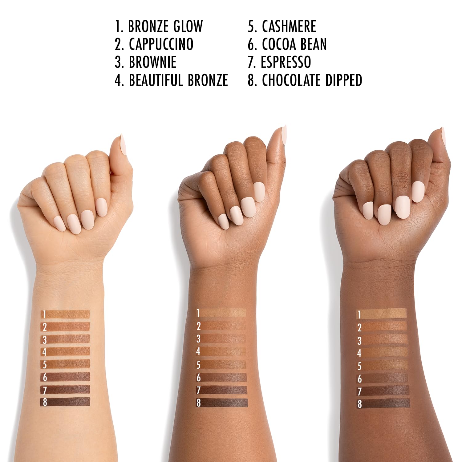Tono bronceado de Black Radiance para piel oscura con cobertura natural.
