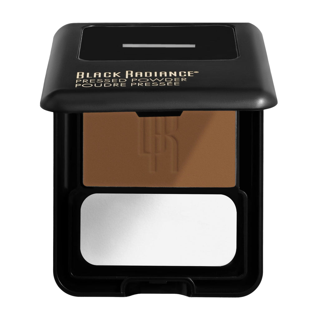 Black Radiance pressed powder with oil absorption to reduce shine throughout the day