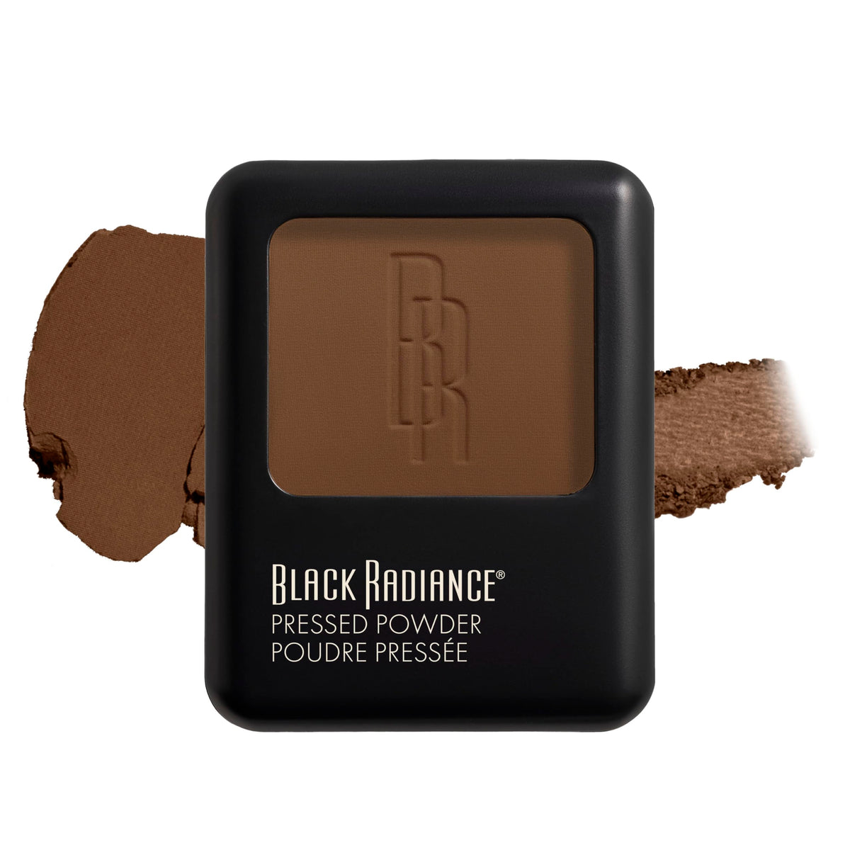 Black Radiance Rich Mahogany pressed powder compact for a natural matte finish and oil control.
