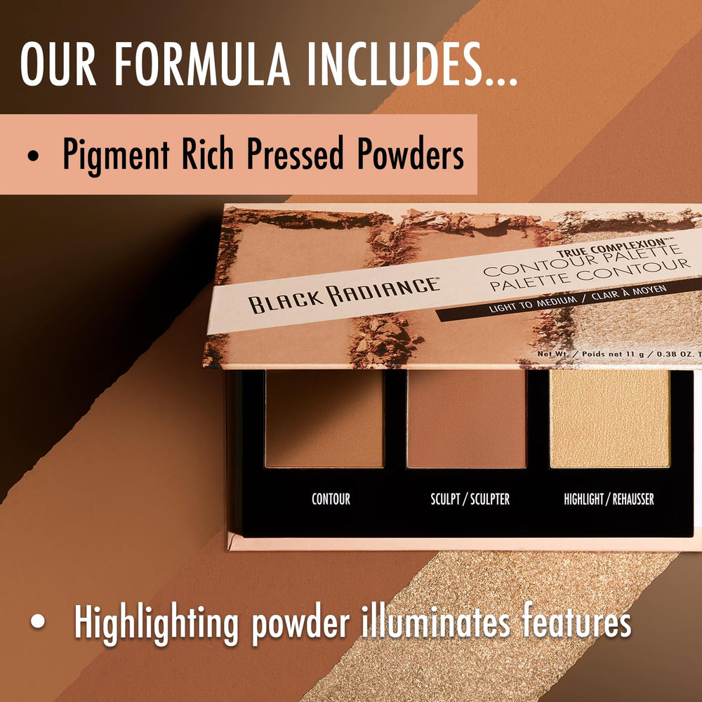 Black Radiance True Complexion palette ships in travel-friendly packaging for on-the-go touch-ups.
