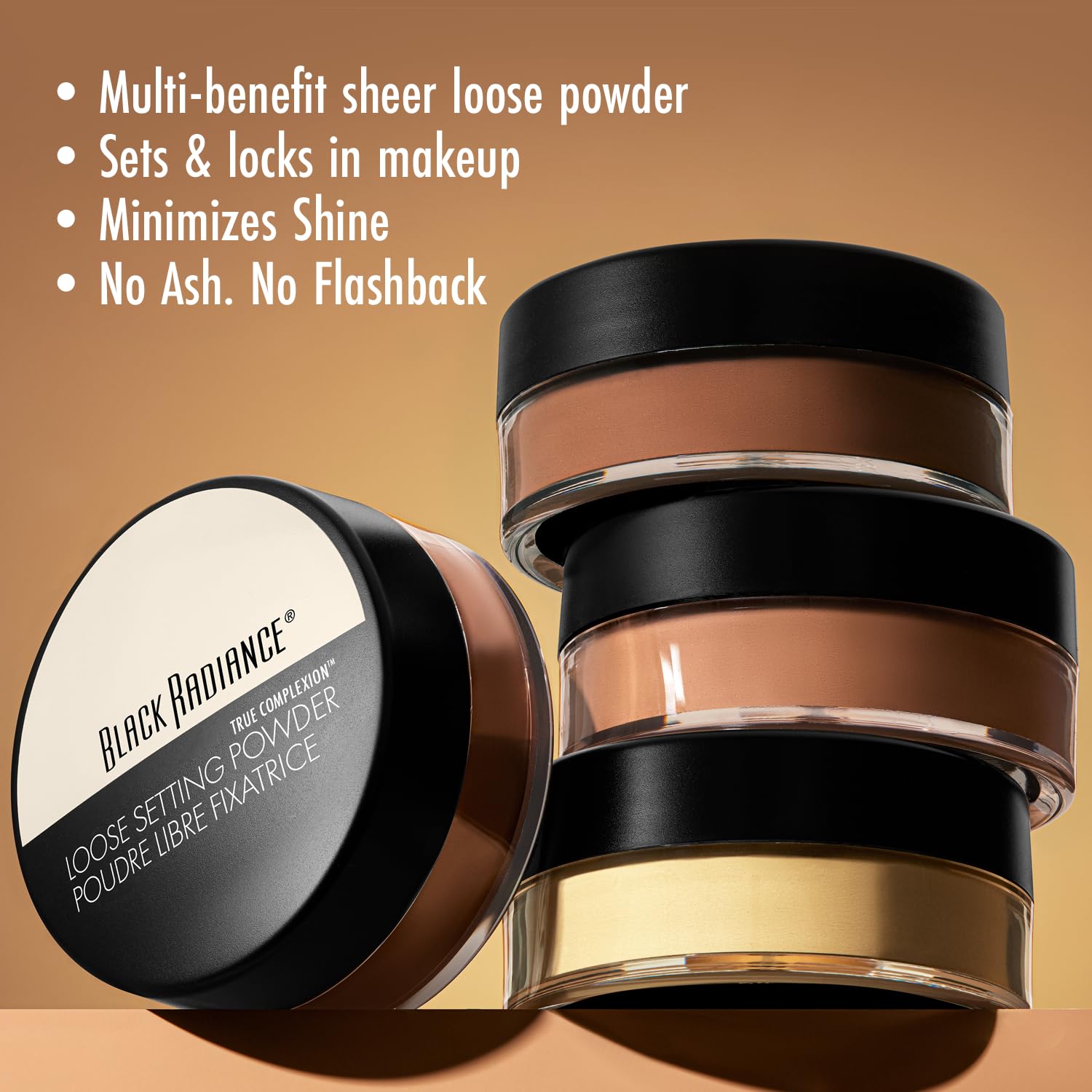 Black Radiance True Complexion Polvo Suelto aplicación uniforme sin parches