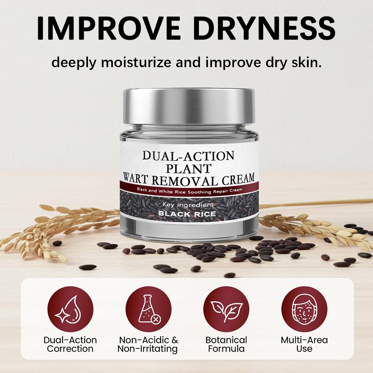 Black Rice Exfoliant crema hidratante para todo tipo de piel, mejora textura