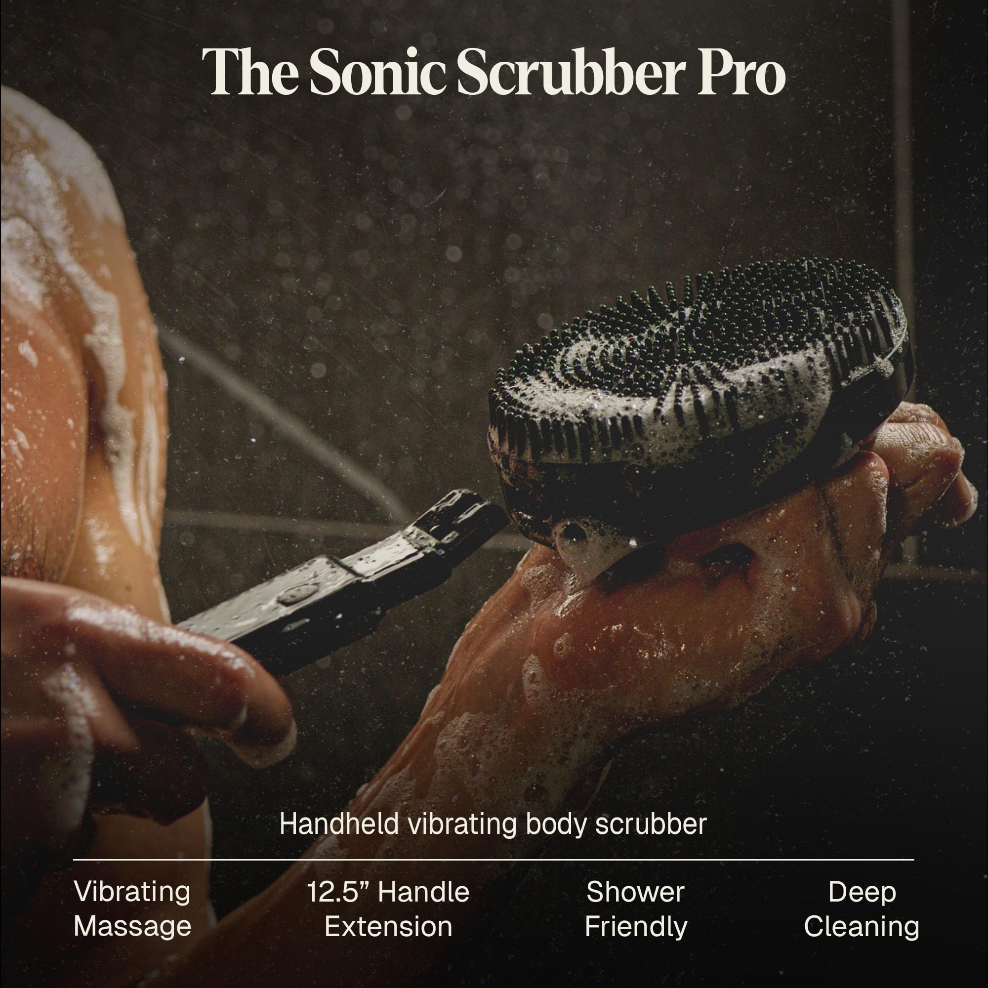 Black Wolf silicone scrubber back reach for thorough cleansing