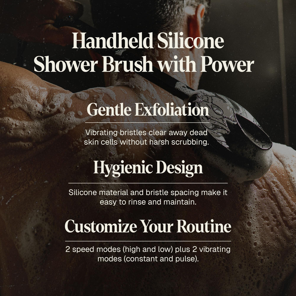 Black Wolf sonic vibration with four settings for deep clean and soft exfoliation