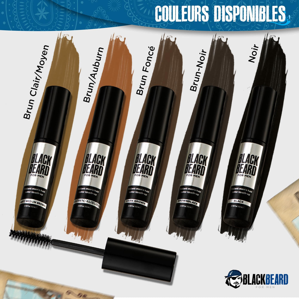 Blackbeard for Men mustache color touch-up for seamless gray coverage.