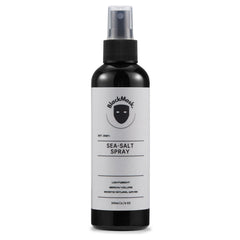 BlackMask Sea Salt Spray: botella con etiqueta para uso diario y estilo natural.