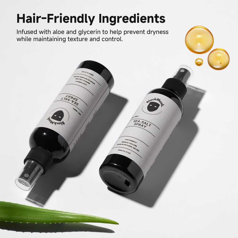Estilo casual diario con BlackMask Sea Salt Spray, sin rigidez o peso.