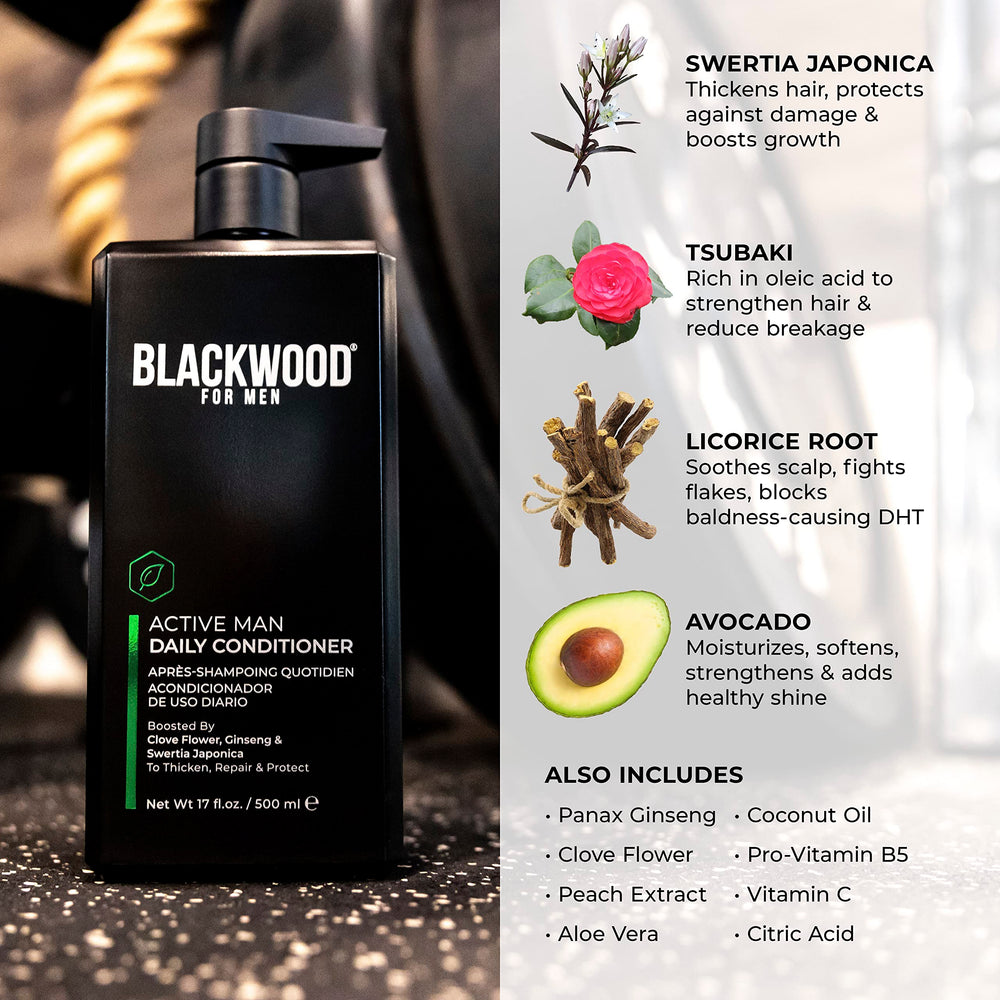 Blackwood For Men soothes itchy scalp and reduces flakes
