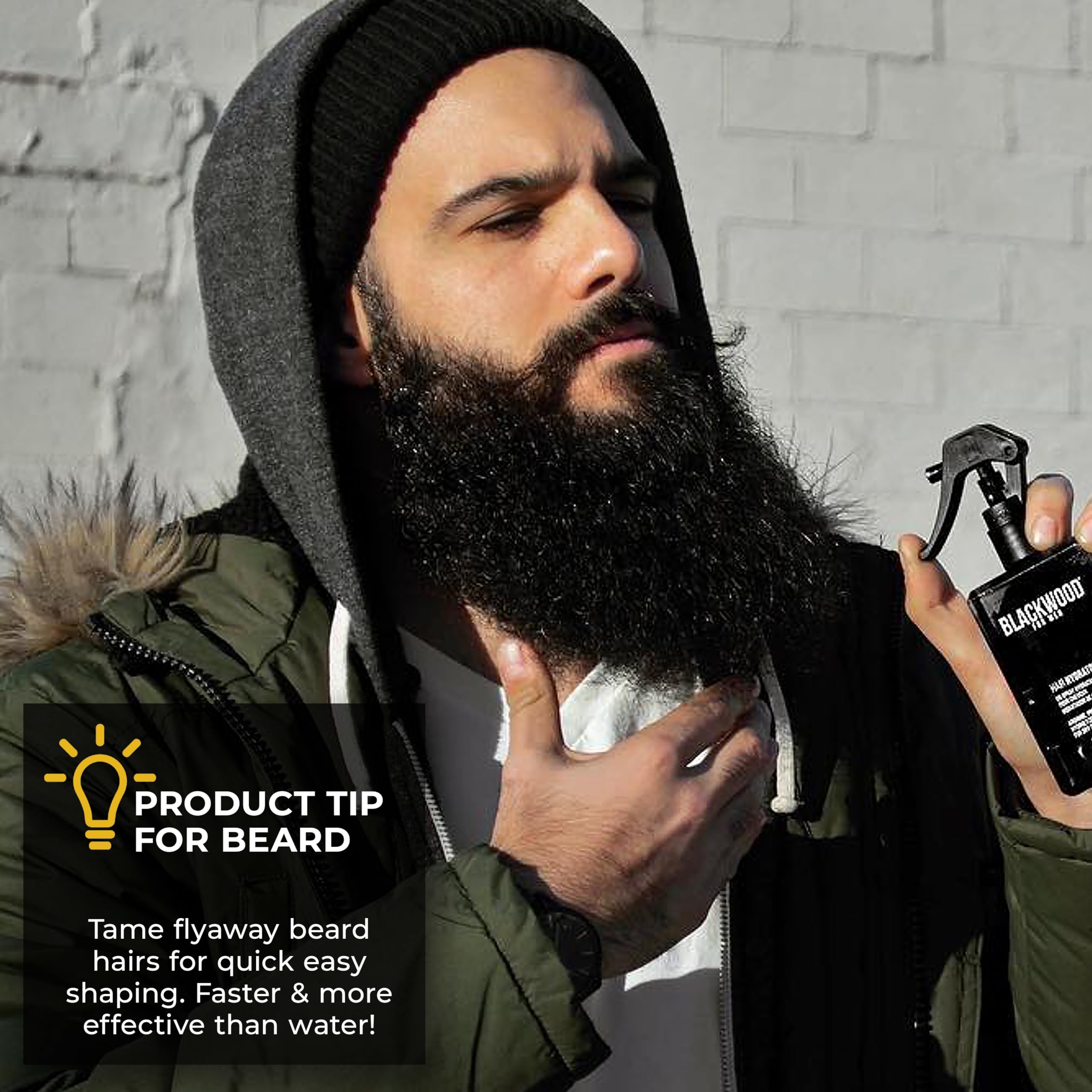 Blackwood For Men packaging featuring vegan cruelty-free badge
