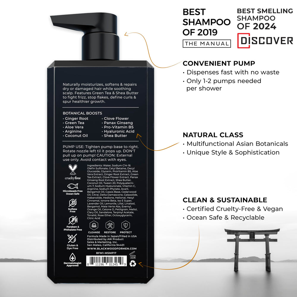 Blackwood For Men Hydroblast ginger-aloe-vera: ingredientes para calmar el cuero cabelludo e hidratar.