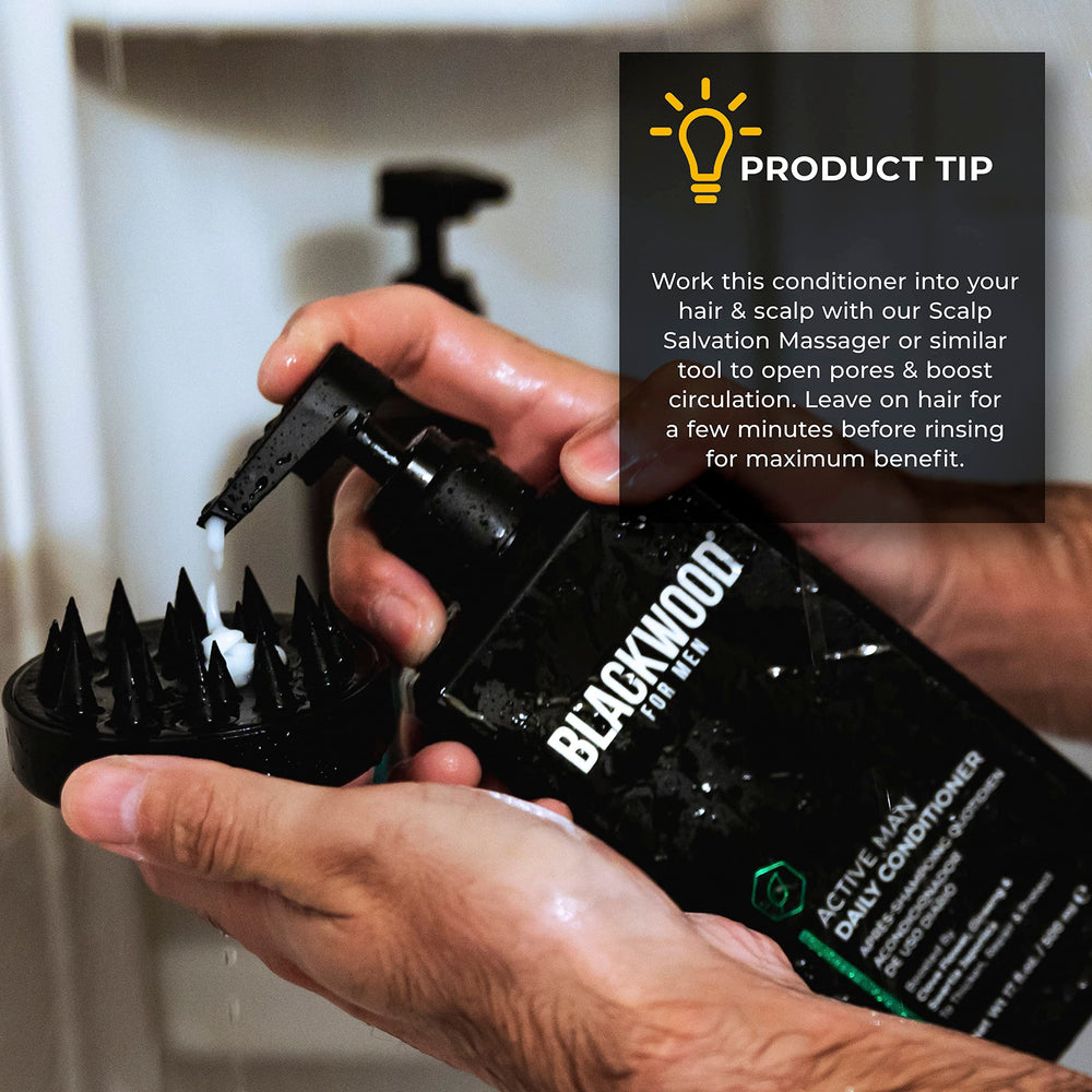 Nourished scalp for voluminous hair with daily conditioner from Blackwood For Men