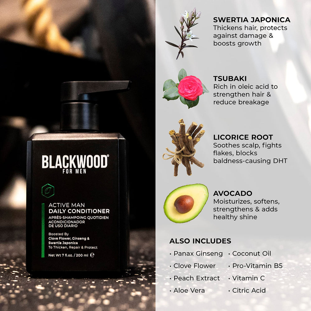 Pelo con brillo y mayor volumen gracias a Blackwood para hombres.