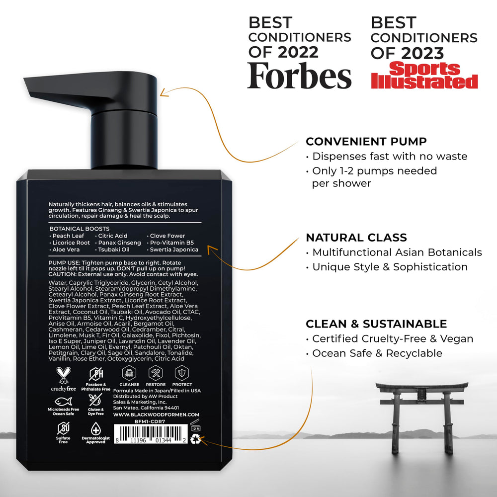 Blackwood para hombres, textura crema del acondicionador para cuidado suave.