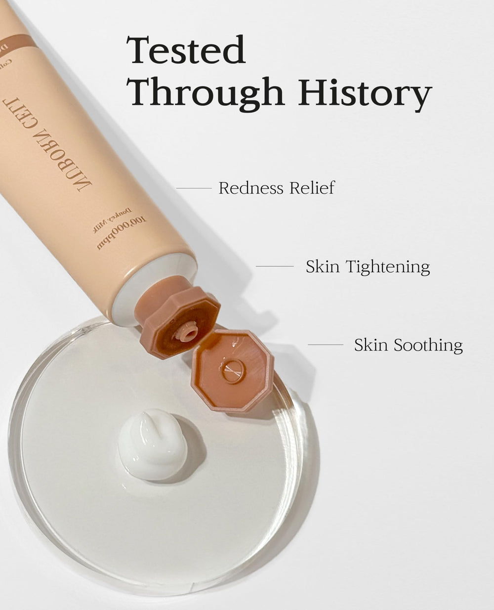 BLANC DUBU Nuborn Cell Donkey Milk Cream lifestyle shot suggests everyday glow and comfort