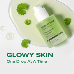 Blanc Nature Calming Serum dropper pour demonstrates precise application.