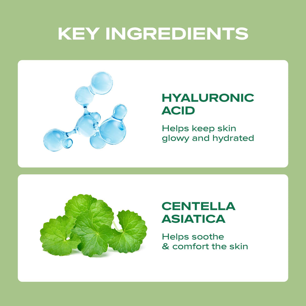 Blanc Nature Calming Serum face glow look with radiant, glass-skin finish.