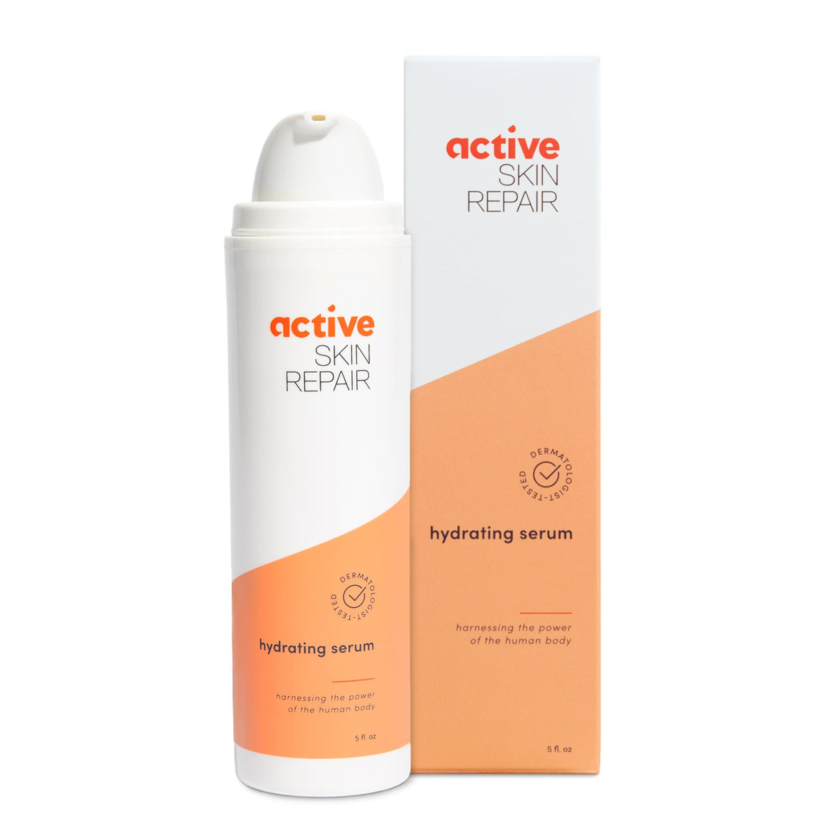 BLDG ACTIVE Active Skin Repair Serum bottle close-up highlighting hydrating formula.