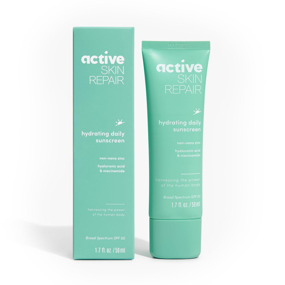 BLDG ACTIVE Active Skin Repair SPF 50 bottle front for daily mineral protection
