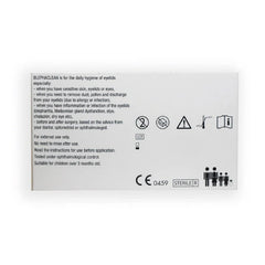 Close-up of Blephaclean wipe texture for delicate eyelids.