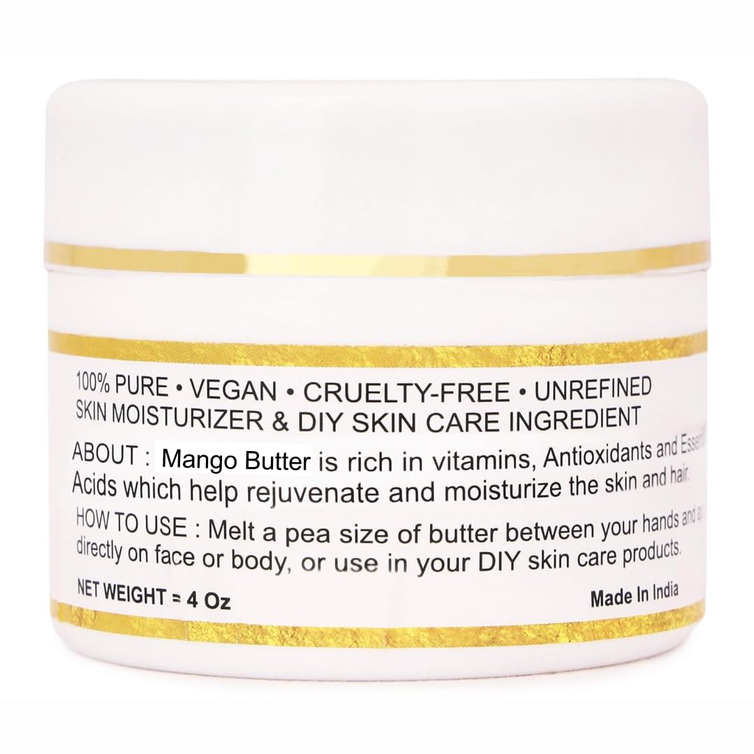 Bless International mango butter texture close-up shows rich, creamy consistency