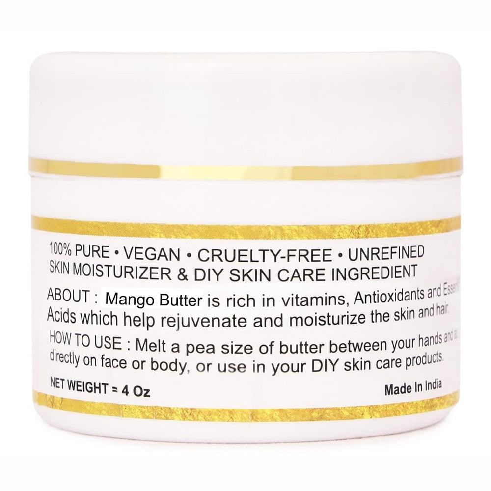 Bless International mango butter texture close-up shows rich, creamy consistency
