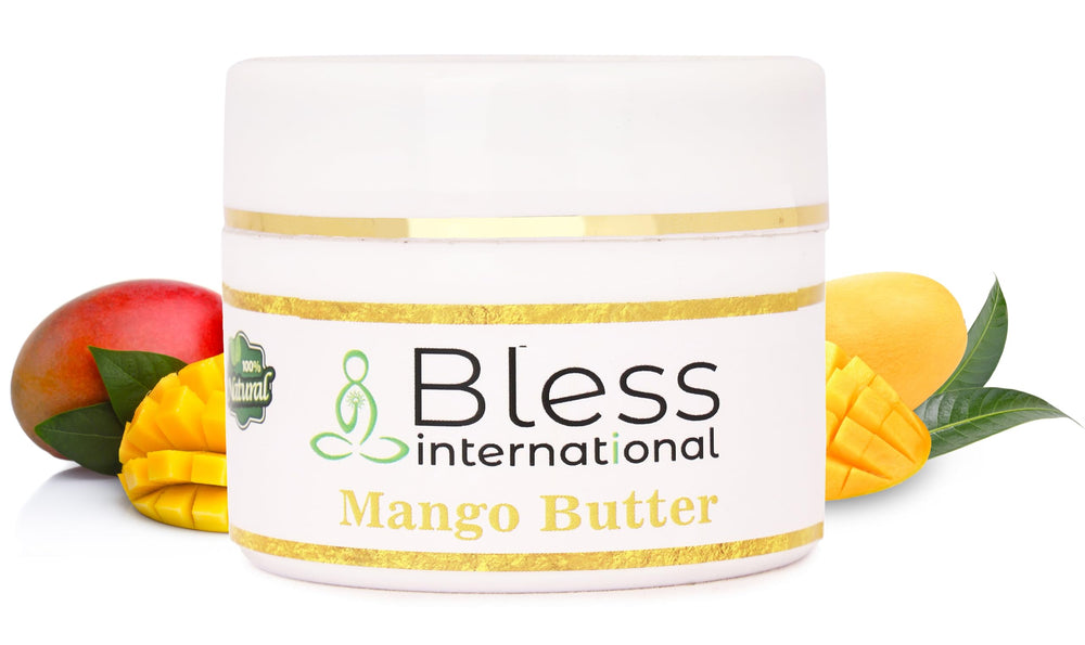 Bless International Manteca de Mango Orgánica, textura cremosa para recetas cosméticas caseras.