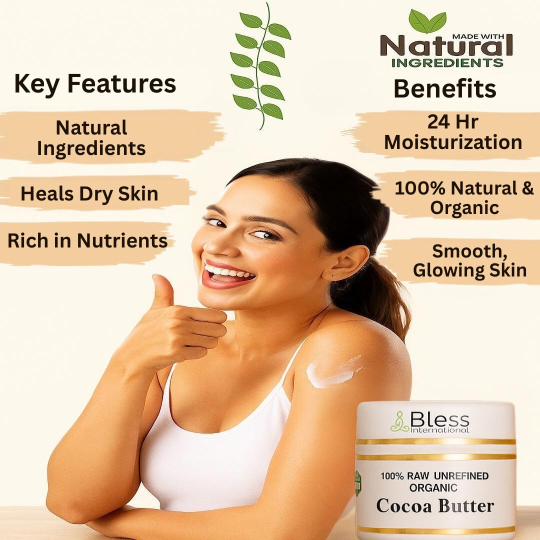 Bless International Organic Raw Cocoa Butter serves as a DIY cream base.