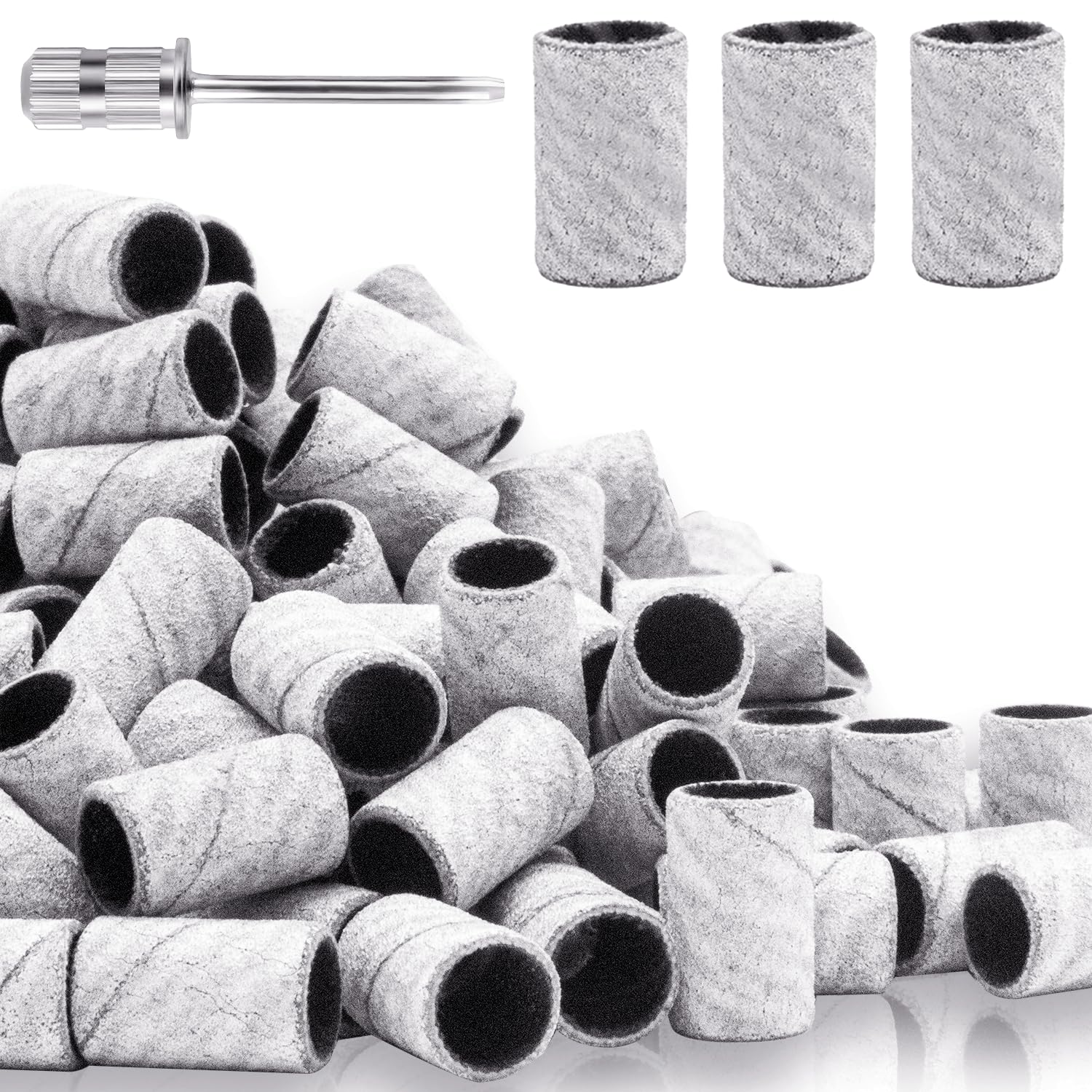 BLESWIN 100pcs nail sanding bands 240 grit for smooth natural nails