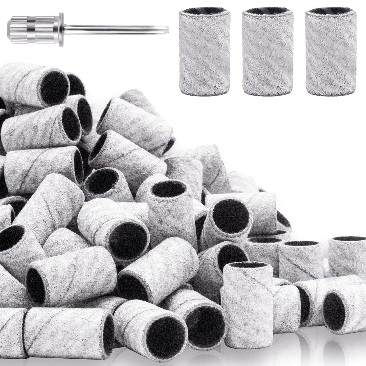 BLESWIN 100pcs nail sanding bands 240 grit for smooth natural nails