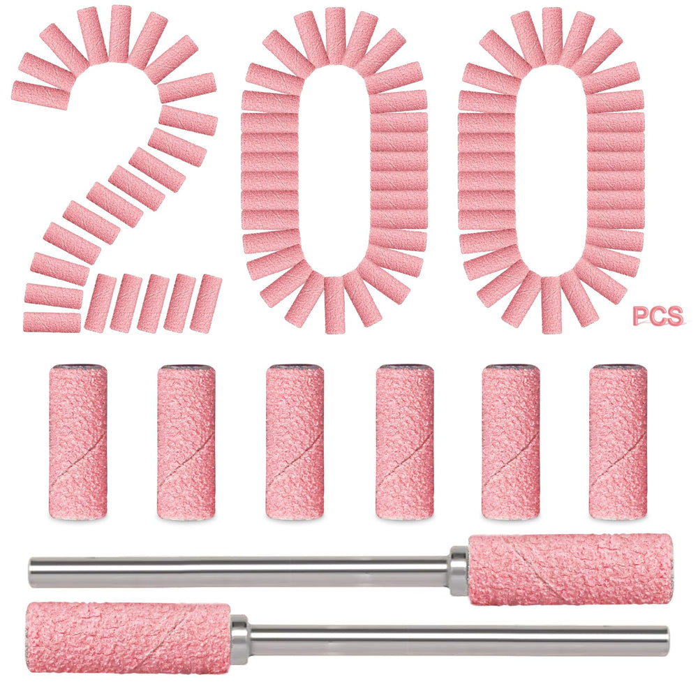 BLESWIN 200pcs sanding bands 180 grit in a compact box for easy transport