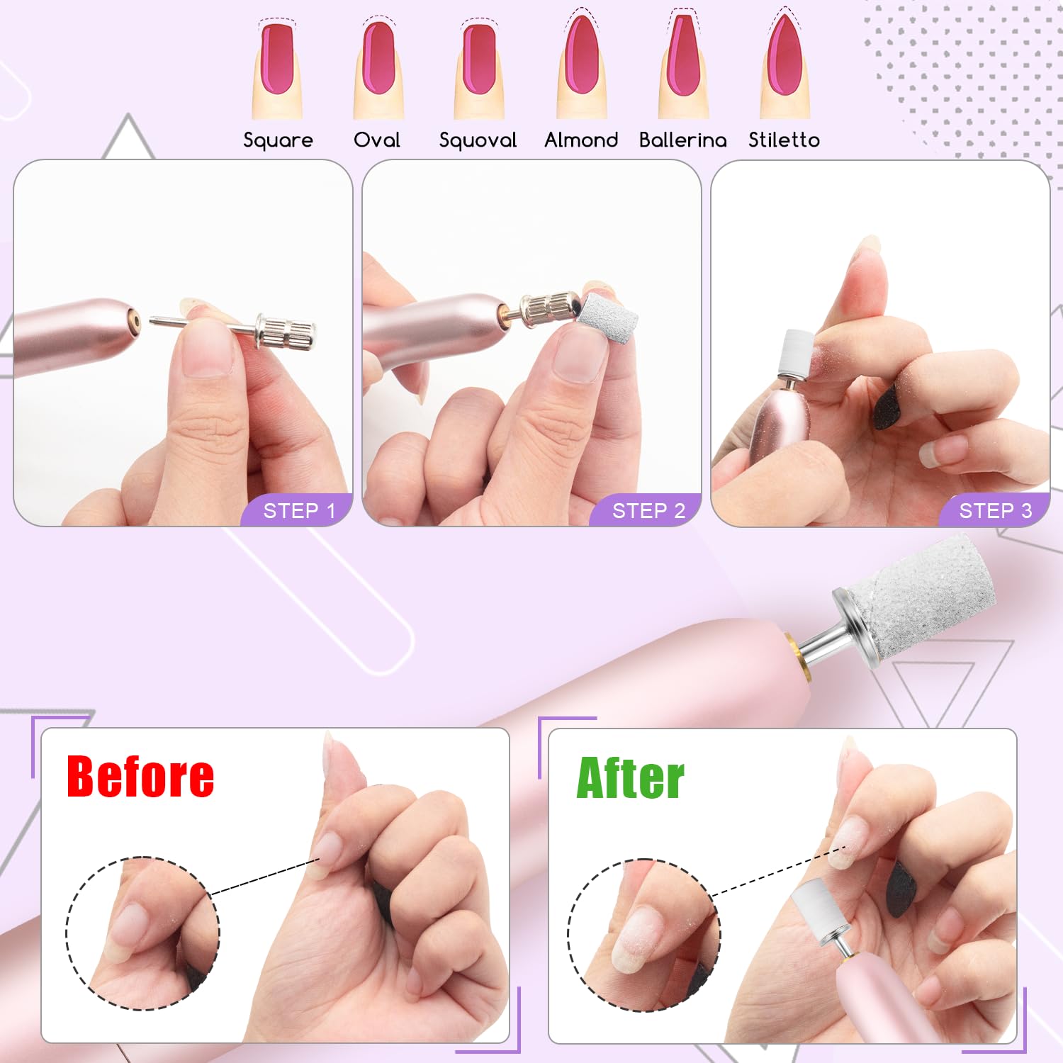 BLESWIN compact set for professional or DIY mani pedi routines