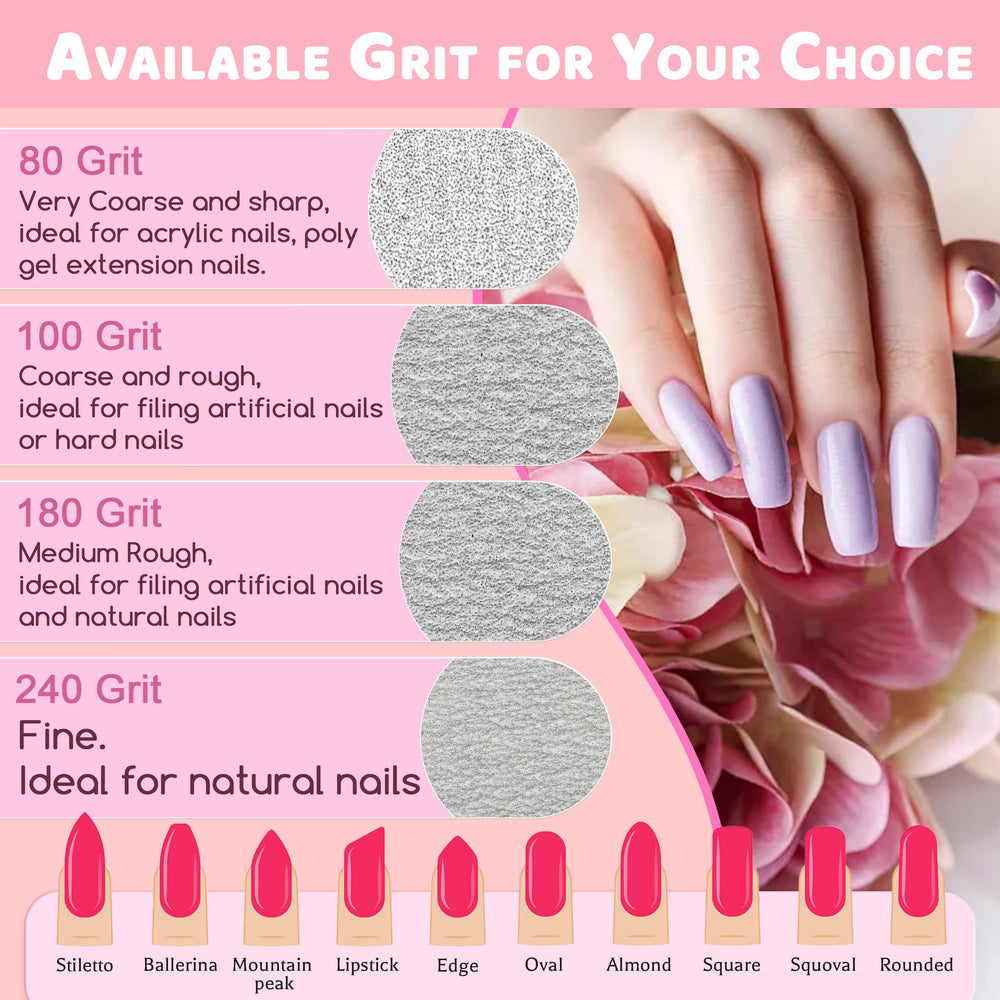 BLESWIN Korean sandpaper nail file for clean smoothing.