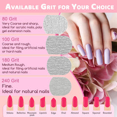BLESWIN Korean sandpaper nail file for clean smoothing.