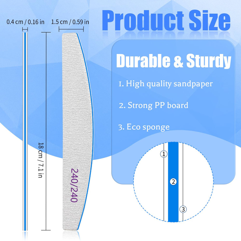 BLESWIN emery boards with diamond shape for durable, precise filing.