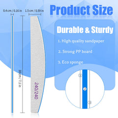 BLESWIN emery boards with diamond shape for durable, precise filing.